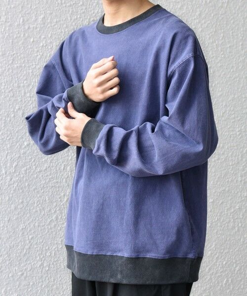 SHIPS / シップス Tシャツ | 【SHIPS any別注】ONEITA: ケミカルウォッシュ リラックス リンガー Tシャツ(ロンT)◆ | 詳細19