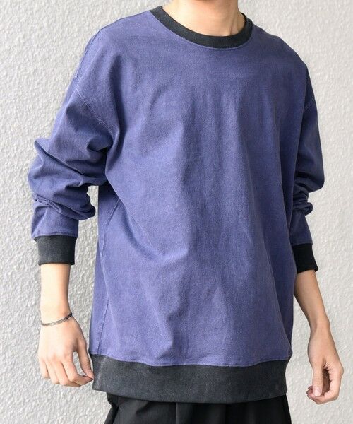 SHIPS / シップス Tシャツ | 【SHIPS any別注】ONEITA: ケミカルウォッシュ リラックス リンガー Tシャツ(ロンT)◆ | 詳細20