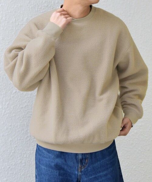 SHIPS / シップス スウェット | SHIPS any:〈洗濯機可能〉ボア フリース レイヤード ネック プルオーバー◆ | 詳細3