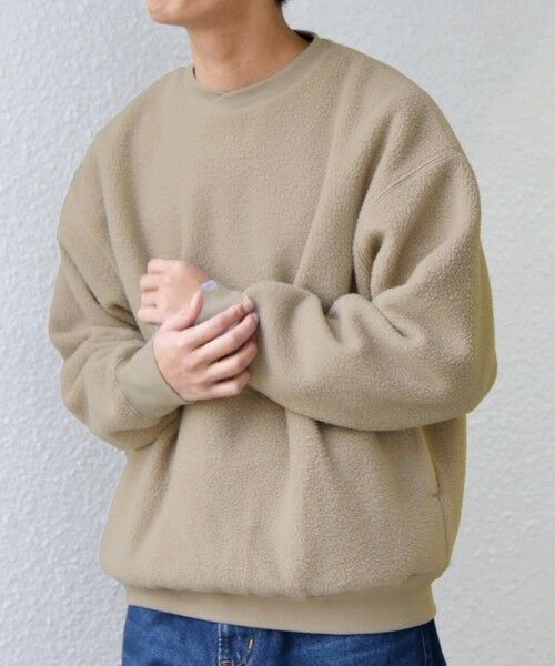 SHIPS / シップス スウェット | SHIPS any:〈洗濯機可能〉ボア フリース レイヤード ネック プルオーバー◆ | 詳細4