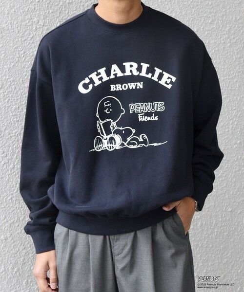 SHIPS / シップス スウェット | SHIPS any: SNOOPY コラボ コミック グラフィック プリント スウェット◆(ネイビー)