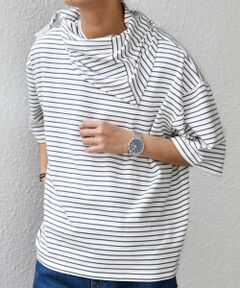 SHIPS / シップス Tシャツ | SHIPS any:〈洗濯機可能〉マリンテイスト ボーダー リラックス Tシャツ(スカーフ付き)◆