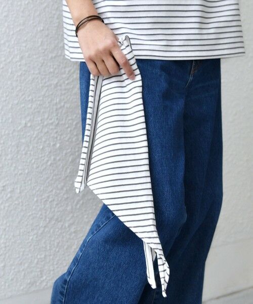 SHIPS / シップス Tシャツ | SHIPS any:〈洗濯機可能〉マリンテイスト ボーダー リラックス Tシャツ(スカーフ付き)◆ | 詳細6