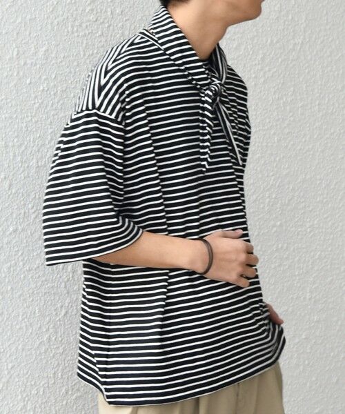 SHIPS / シップス Tシャツ | SHIPS any:〈洗濯機可能〉マリンテイスト ボーダー リラックス Tシャツ(スカーフ付き)◆ | 詳細11