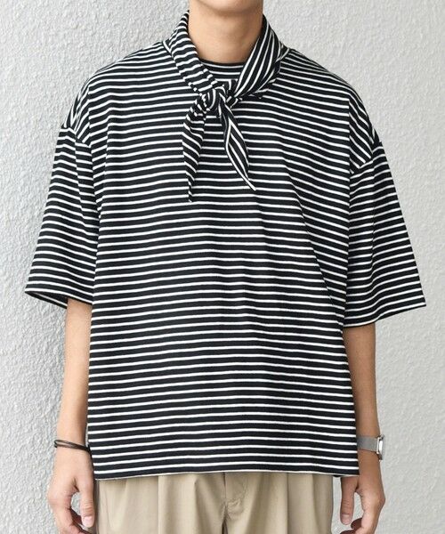 SHIPS / シップス Tシャツ | SHIPS any:〈洗濯機可能〉マリンテイスト ボーダー リラックス Tシャツ(スカーフ付き)◆ | 詳細9