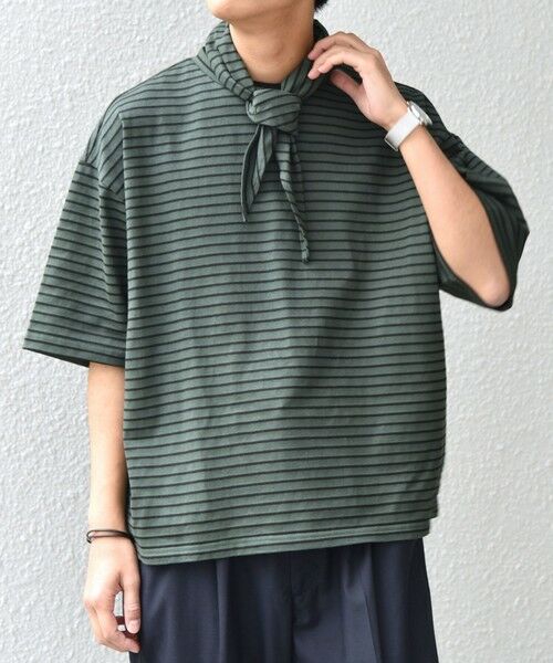 SHIPS / シップス Tシャツ | SHIPS any:〈洗濯機可能〉マリンテイスト ボーダー リラックス Tシャツ(スカーフ付き)◆ | 詳細15