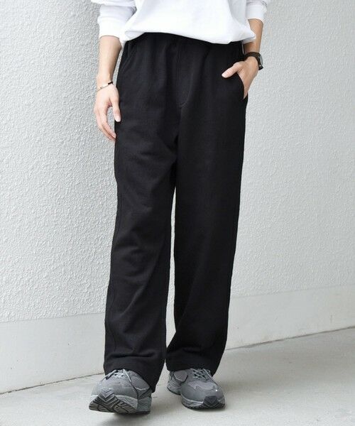 SHIPS / シップス その他パンツ | SHIPS any:〈洗濯機可能〉コットン ジャガード 裏毛 スウェット イージー パンツ◆（ブラック）
