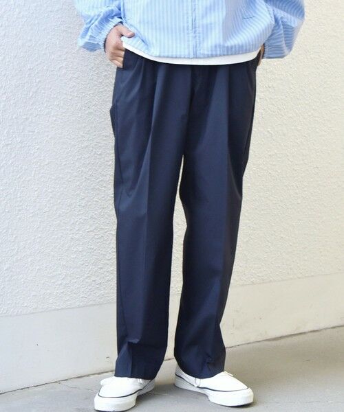 SHIPS / シップス その他パンツ | SHIPS any:〈洗濯機可能〉SOLOTEX(R) タイプライター 2タック イージー パンツ◆（ネイビー）