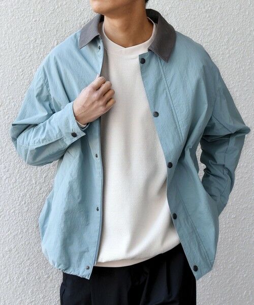 SHIPS / シップス ブルゾン | 【SHIPS any 別注】Bollington:〈洗濯機可能〉ショート ライト ハンティングジャケット◆（ライトブルー）