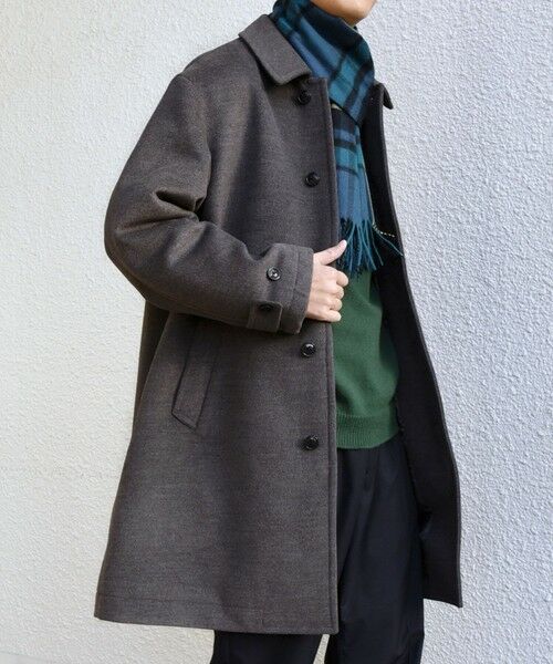 SHIPS / シップス ステンカラーコート | SHIPS any: ウォーム メルトン ステンカラー コート◆(ダークグレー)