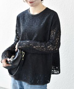 SHIPS / シップス シャツ・ブラウス | 《予約》SHIPS any:〈手洗い可能〉フラワー レース クルーネック ペプラム ブラウス