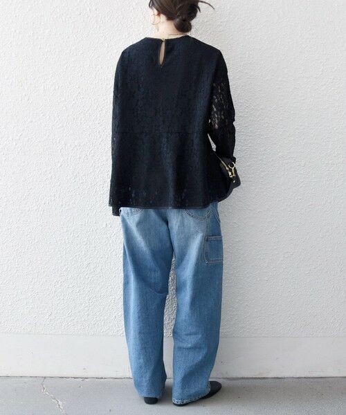 SHIPS / シップス シャツ・ブラウス | 《予約》SHIPS any:〈手洗い可能〉フラワー レース クルーネック ペプラム ブラウス | 詳細9