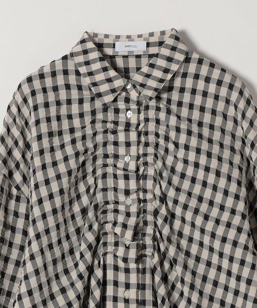 SHIPS / シップス シャツ・ブラウス | 《予約》SHIPS any:〈洗濯機可能〉ギンガムチェック サッカー ドロスト シャツ ブラウス | 詳細9
