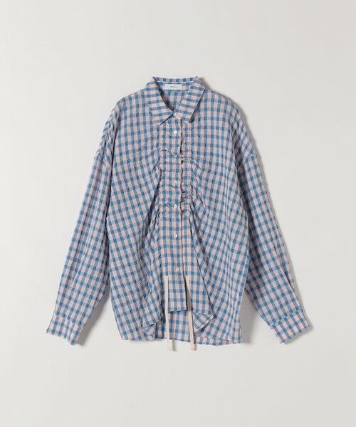 SHIPS / シップス シャツ・ブラウス | 《予約》SHIPS any:〈洗濯機可能〉ギンガムチェック サッカー ドロスト シャツ ブラウス | 詳細20