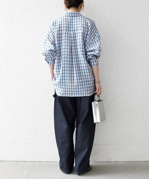 SHIPS / シップス シャツ・ブラウス | 《予約》SHIPS any:〈洗濯機可能〉ギンガムチェック サッカー ドロスト シャツ ブラウス | 詳細15
