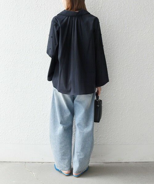 SHIPS / シップス シャツ・ブラウス | 《予約》SHIPS any:〈洗濯機可能〉フラワー モチーフ Aライン スキッパー シャツ ブラウス | 詳細21