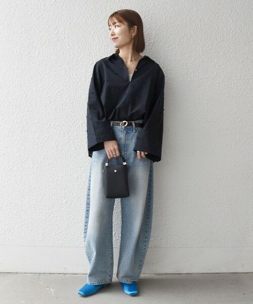 SHIPS / シップス シャツ・ブラウス | 《予約》SHIPS any:〈洗濯機可能〉フラワー モチーフ Aライン スキッパー シャツ ブラウス | 詳細20