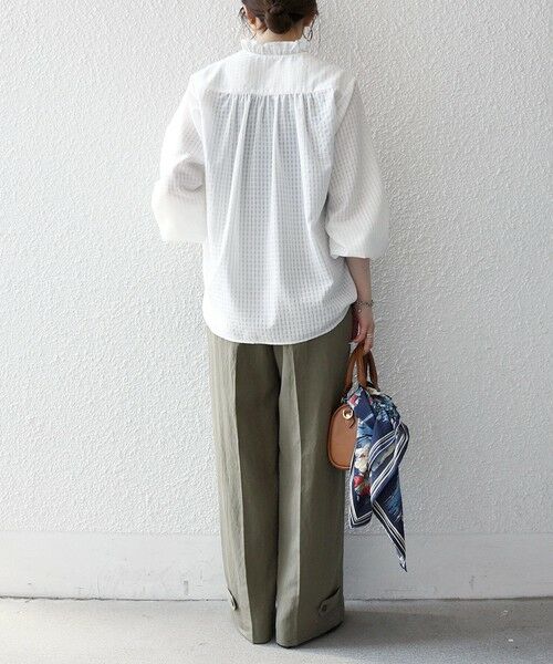 SHIPS / シップス シャツ・ブラウス | 《一部追加予約》SHIPS any:〈洗濯機可能〉フリルカラー スタンド & オープン シャツ ブラウス | 詳細2