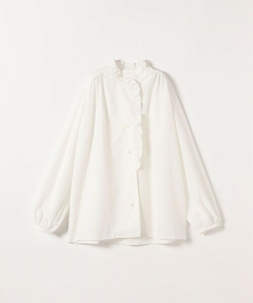 SHIPS / シップス シャツ・ブラウス | 《一部追加予約》SHIPS any:〈洗濯機可能〉フリルカラー スタンド & オープン シャツ ブラウス | 詳細7