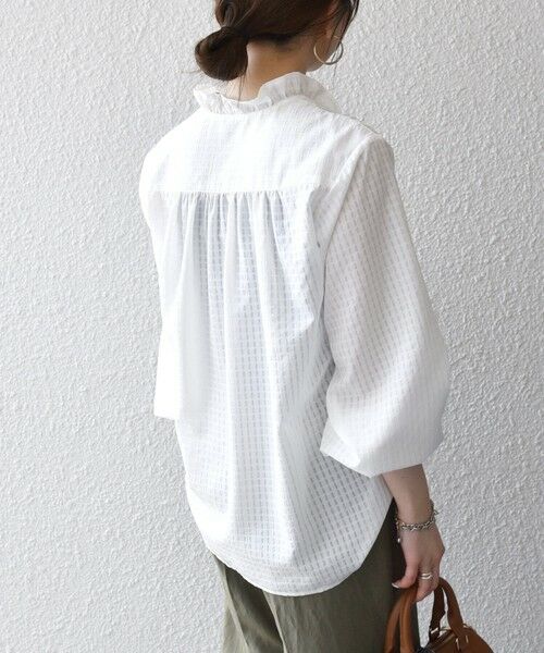 SHIPS / シップス シャツ・ブラウス | 《一部追加予約》SHIPS any:〈洗濯機可能〉フリルカラー スタンド & オープン シャツ ブラウス | 詳細5