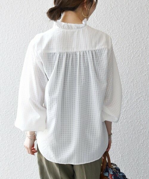 SHIPS / シップス シャツ・ブラウス | 《一部追加予約》SHIPS any:〈洗濯機可能〉フリルカラー スタンド & オープン シャツ ブラウス | 詳細6