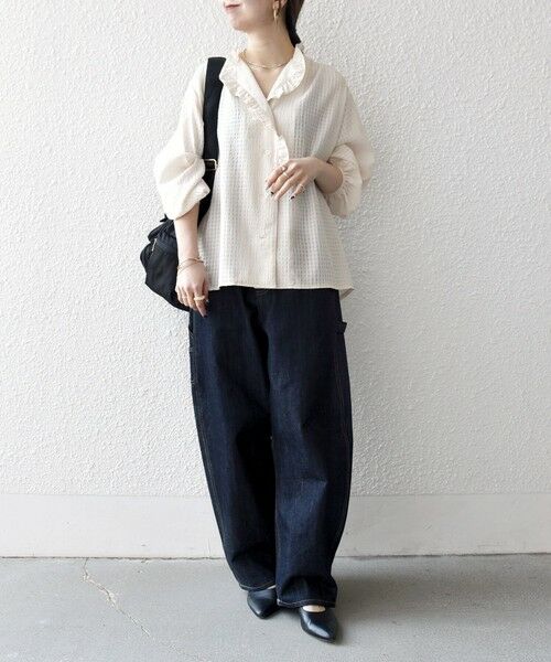 SHIPS / シップス シャツ・ブラウス | 《予約》SHIPS any:〈洗濯機可能〉2WAY シアー フリル ブラウス | 詳細1