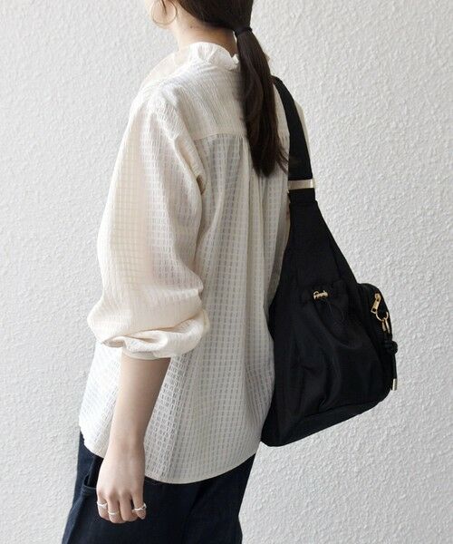 SHIPS / シップス シャツ・ブラウス | 《一部追加予約》SHIPS any:〈洗濯機可能〉フリルカラー スタンド & オープン シャツ ブラウス | 詳細14