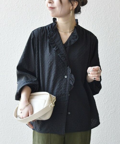 SHIPS / シップス シャツ・ブラウス | 《予約》SHIPS any:〈洗濯機可能〉2WAY シアー フリル ブラウス | 詳細13