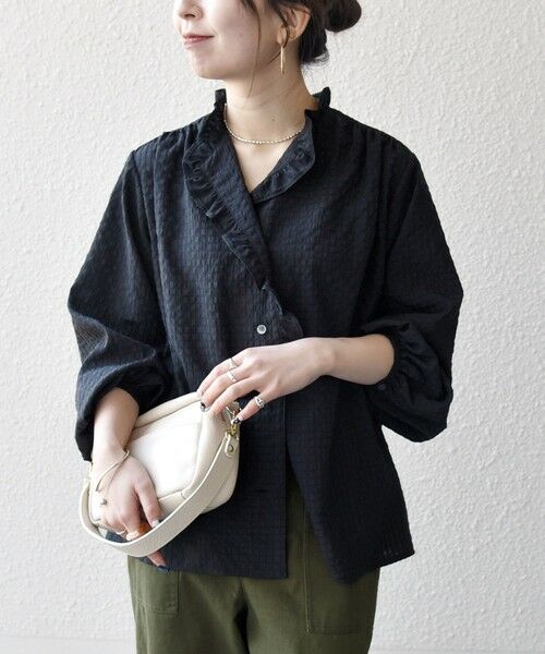 SHIPS / シップス シャツ・ブラウス | 《予約》SHIPS any:〈洗濯機可能〉2WAY シアー フリル ブラウス | 詳細14