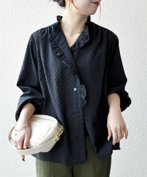 SHIPS / シップス シャツ・ブラウス | 《予約》SHIPS any:〈洗濯機可能〉2WAY シアー フリル ブラウス | 詳細16