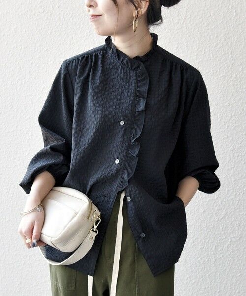 SHIPS / シップス シャツ・ブラウス | 《予約》SHIPS any:〈洗濯機可能〉2WAY シアー フリル ブラウス | 詳細18