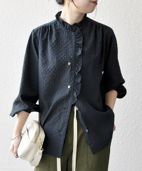 SHIPS / シップス シャツ・ブラウス | 《予約》SHIPS any:〈洗濯機可能〉2WAY シアー フリル ブラウス | 詳細19