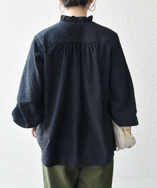 SHIPS / シップス シャツ・ブラウス | 《一部追加予約》SHIPS any:〈洗濯機可能〉フリルカラー スタンド & オープン シャツ ブラウス | 詳細26