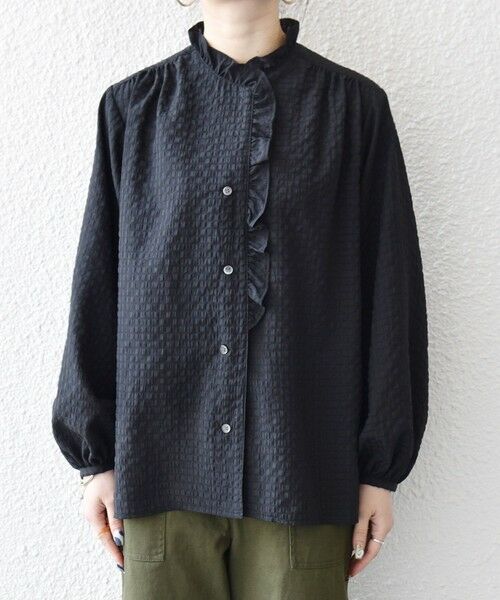 SHIPS / シップス シャツ・ブラウス | 《一部追加予約》SHIPS any:〈洗濯機可能〉フリルカラー スタンド & オープン シャツ ブラウス | 詳細30