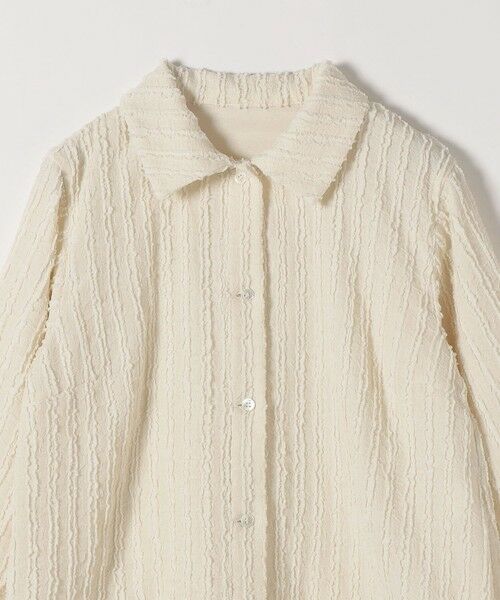 SHIPS / シップス シャツ・ブラウス | 《予約》SHIPS any:〈洗濯機可能〉ウェーブ ジャカード ドロスト シャツ | 詳細9