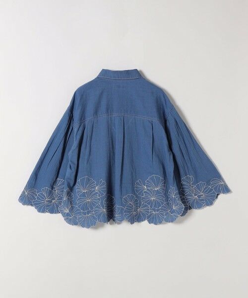 SHIPS / シップス シャツ・ブラウス | 《予約》SHIPS any:〈手洗い可能〉シアー デニム フラワー エンブロ タック シャツ | 詳細14