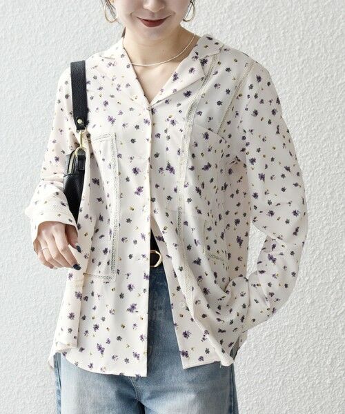 SHIPS / シップス シャツ・ブラウス | 《予約》SHIPS any:〈洗濯機可能〉フラワー プリント オープンカラー シャツ | 詳細3