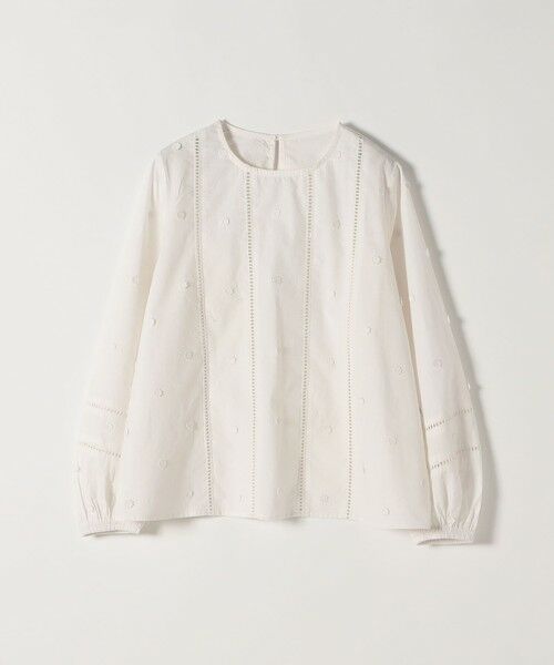 SHIPS / シップス シャツ・ブラウス | 《予約》【WEB限定】SHIPS any:〈洗濯機可能〉フラワー モチーフ ハシゴレース クルーネック ブラウス | 詳細10