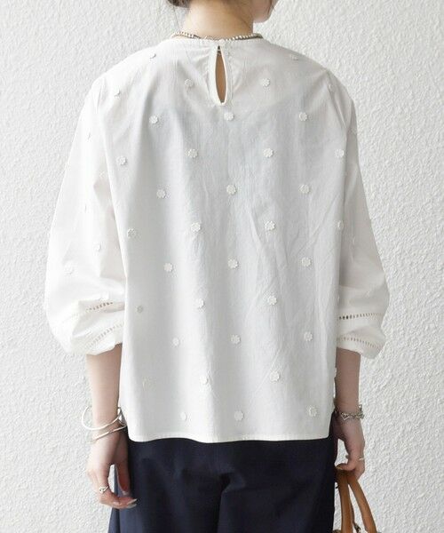 SHIPS / シップス シャツ・ブラウス | 《予約》【WEB限定】SHIPS any:〈洗濯機可能〉フラワー モチーフ ハシゴレース クルーネック ブラウス | 詳細6