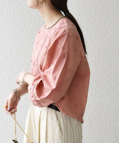 SHIPS / シップス シャツ・ブラウス | 《予約》【WEB限定】SHIPS any:〈洗濯機可能〉フラワー モチーフ ハシゴレース クルーネック ブラウス | 詳細30