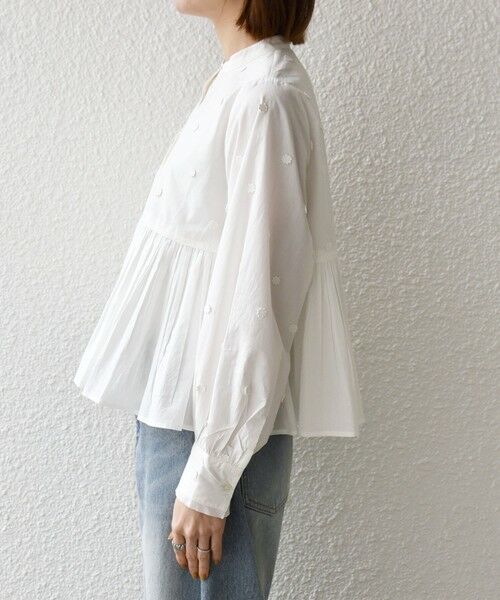 SHIPS / シップス シャツ・ブラウス | 《予約》【WEB限定】SHIPS any:〈洗濯機可能〉フラワー モチーフ ペプラム ギャザー シャツ ブラウス | 詳細11