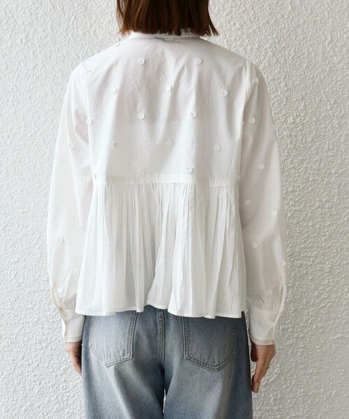 SHIPS / シップス シャツ・ブラウス | 《予約》【WEB限定】SHIPS any:〈洗濯機可能〉フラワー モチーフ ペプラム ギャザー シャツ ブラウス | 詳細12