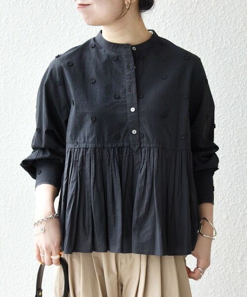 SHIPS / シップス シャツ・ブラウス | 《予約》【WEB限定】SHIPS any:〈洗濯機可能〉フラワー モチーフ ペプラム ギャザー シャツ ブラウス | 詳細20