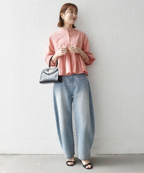 SHIPS / シップス シャツ・ブラウス | 《予約》【WEB限定】SHIPS any:〈洗濯機可能〉フラワー モチーフ ペプラム ギャザー シャツ ブラウス | 詳細23