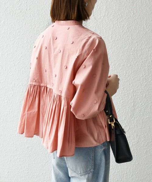 SHIPS / シップス シャツ・ブラウス | 《予約》【WEB限定】SHIPS any:〈洗濯機可能〉フラワー モチーフ ペプラム ギャザー シャツ ブラウス | 詳細26