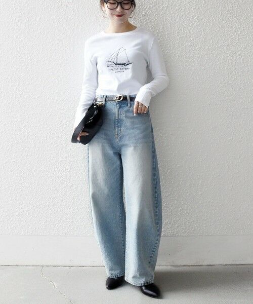 SHIPS / シップス Tシャツ | 《予約》【SHIPS any別注】PETIT BATEAU:〈洗濯機可能〉ロングスリーブ Tシャツ | 詳細1