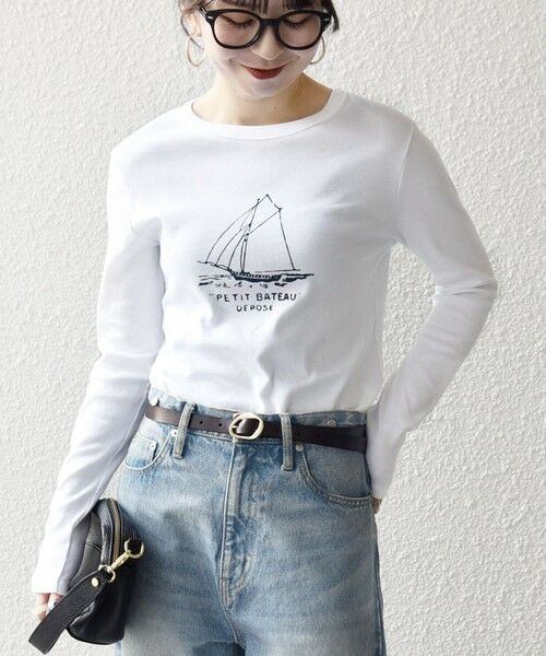 SHIPS / シップス Tシャツ | 《予約》【SHIPS any別注】PETIT BATEAU:〈洗濯機可能〉ロングスリーブ Tシャツ | 詳細4
