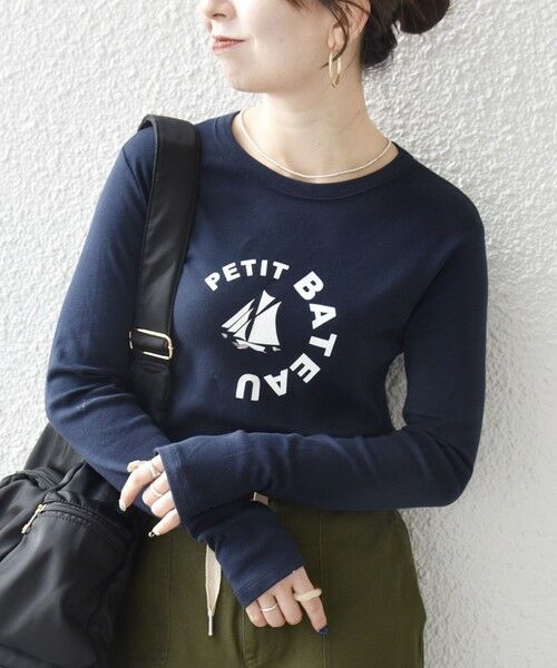 SHIPS / シップス Tシャツ | 《予約》【SHIPS any別注】PETIT BATEAU:〈洗濯機可能〉ロングスリーブ Tシャツ | 詳細28