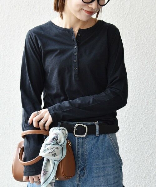SHIPS / シップス カットソー(半袖以外) | 《予約》SHIPS any:〈手洗い可能〉シアー コットン ヘンリーネック ロングスリーブ TEE | 詳細14