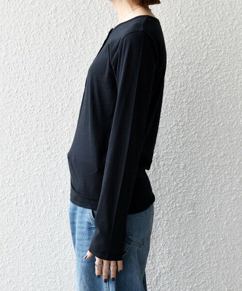SHIPS / シップス カットソー(半袖以外) | 《予約》SHIPS any:〈手洗い可能〉シアー コットン ヘンリーネック ロングスリーブ TEE | 詳細23